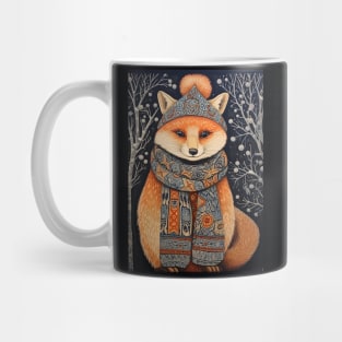 Cute Fox in Hat Funny Christmas Gift Mug